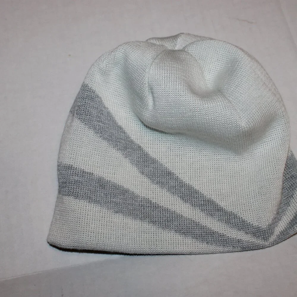 Spyder Gray White Reversible Beanie NWT